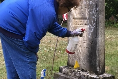 Headstone cleanup