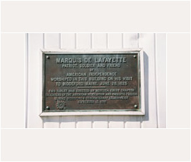 Plaque at First Baptist Church